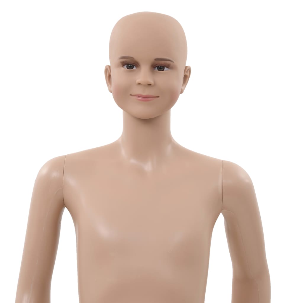 Aidon Kokoinen Lapsimallinukke Lasijalustalla 140 Cm Beige