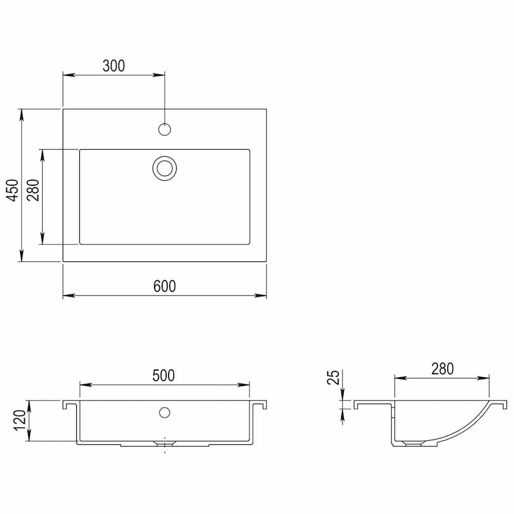 Graniittiallas 600X450X120 Mm Musta