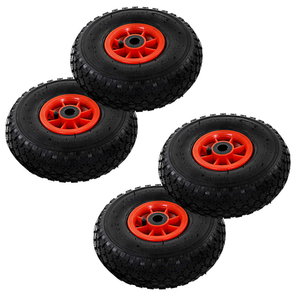 Nokkakärryn Pyörät 4 Kpl Kumi 3.00-4 (245X82)