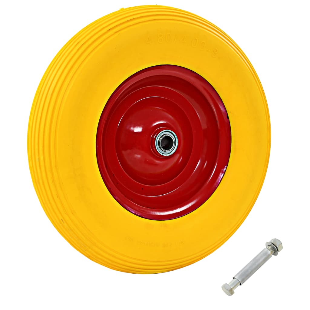 Kottikärryn Pyörä Akselilla Kiinteä Pu 4,00 - 8 390 Mm