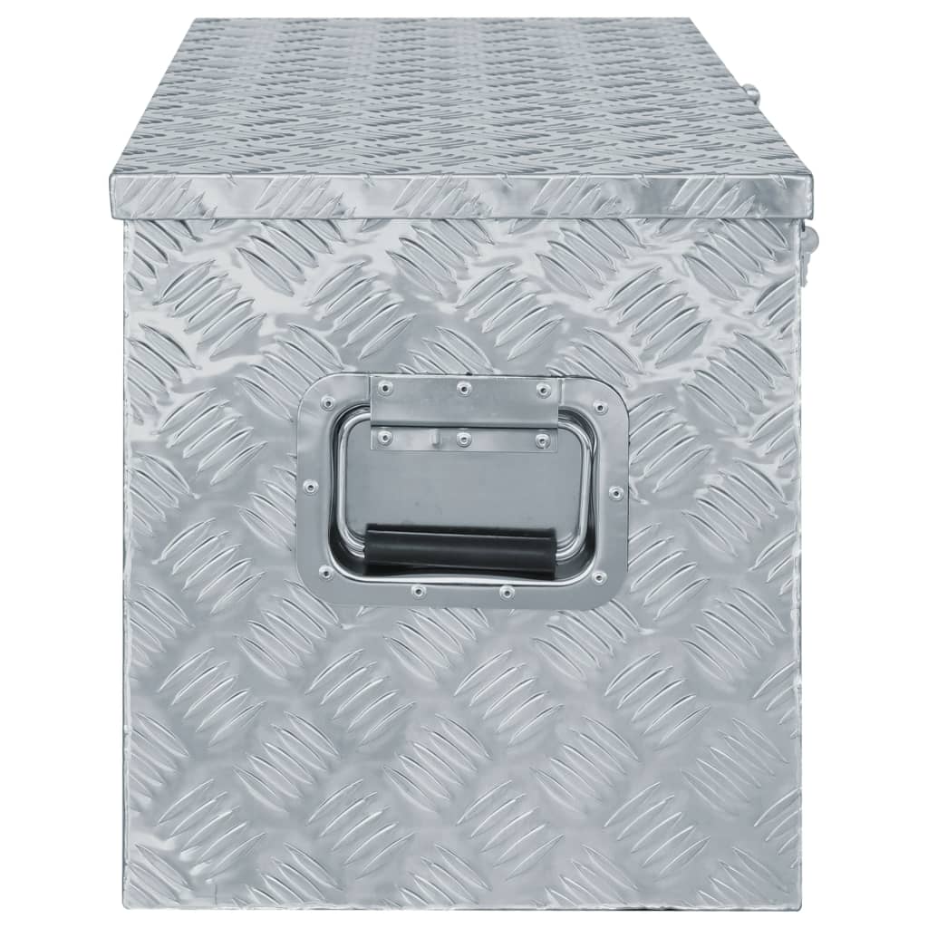 Alumiinilaatikko 110,5X38,5X40 Cm Hopea
