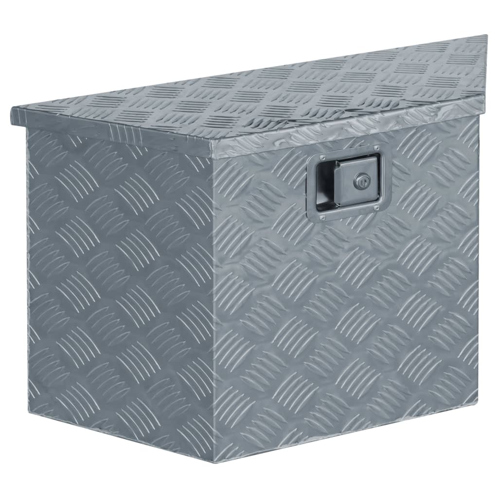 Alumiinilaatikko Puolisuunnikas 70X24X42 Cm Hopea