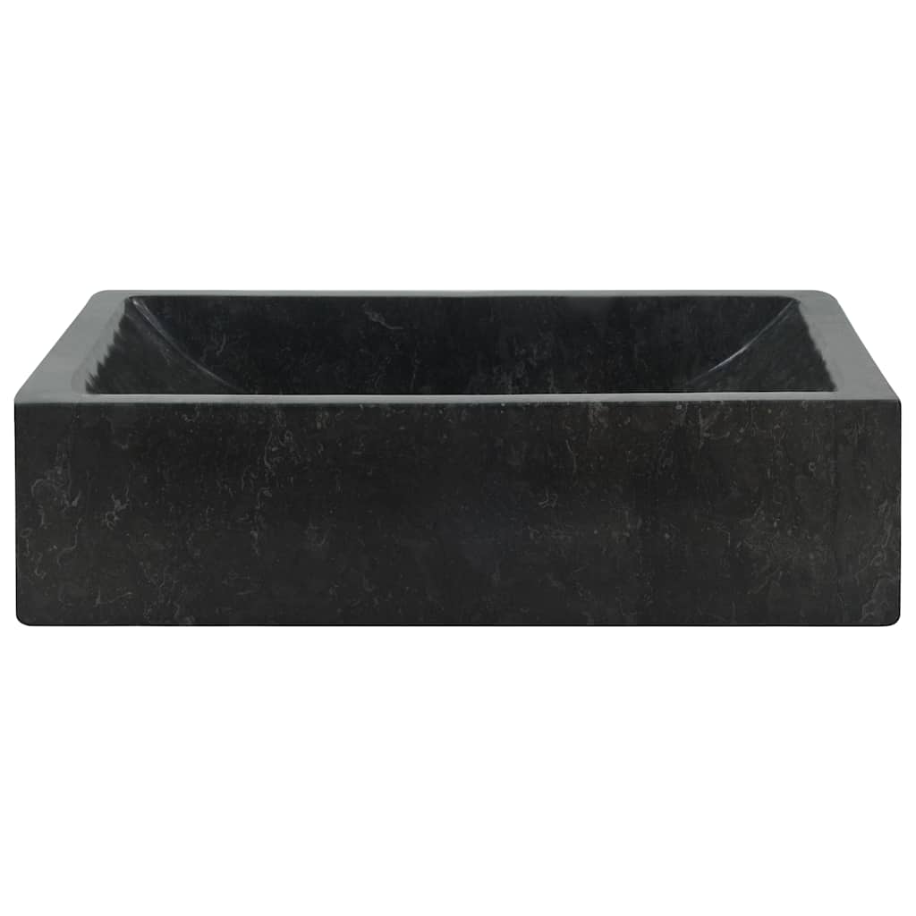 Pesuallas 45X30X12 Cm Marmori Korkeakiilto Musta