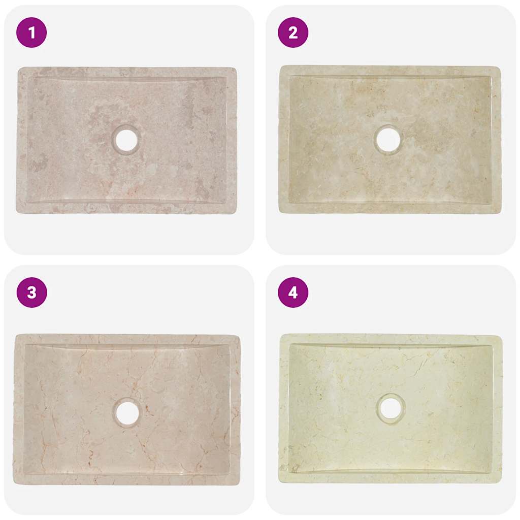 Pesuallas 45X30X12 Cm Marmori Korkeakiilto Kerma