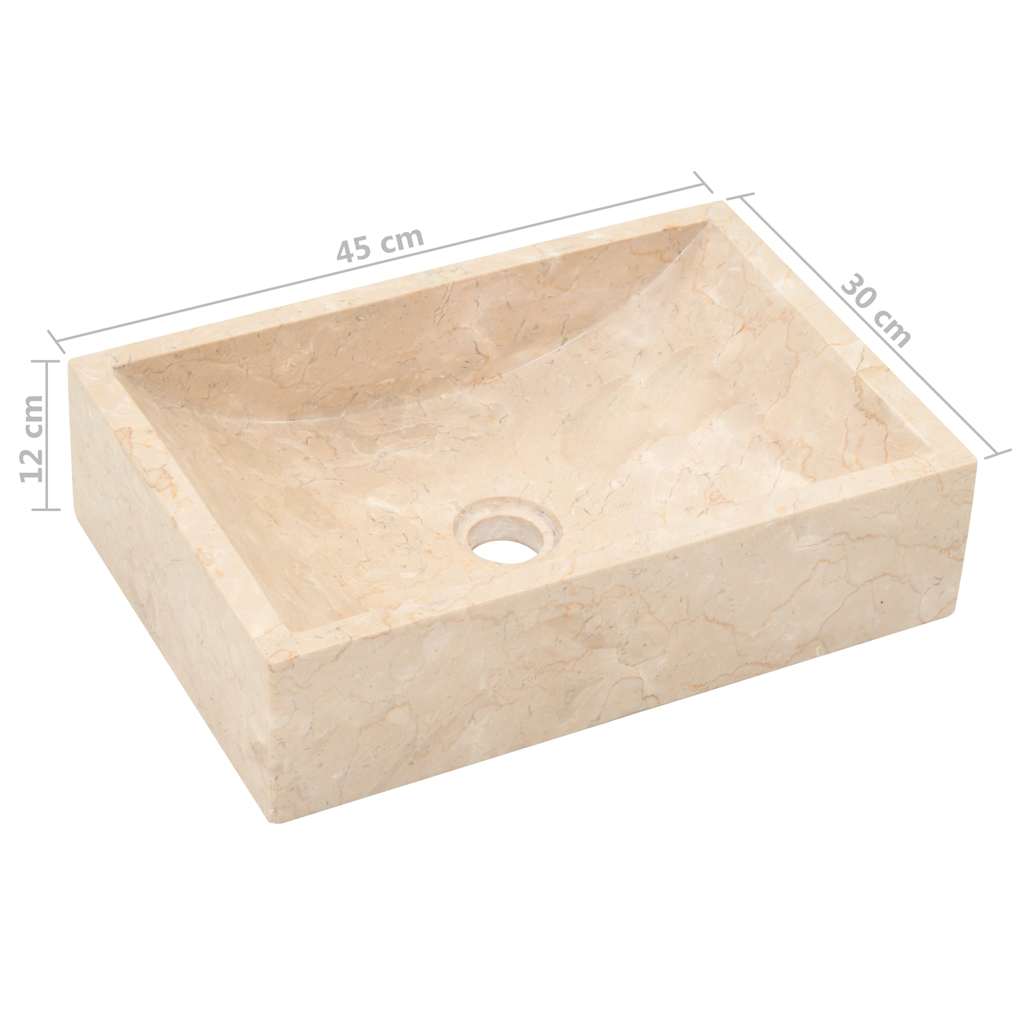 Pesuallas 45X30X12 Cm Marmori Korkeakiilto Kerma