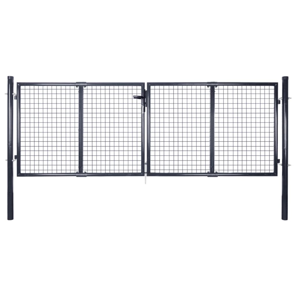Verkkoportti Puutarhaan Galvanoitu Teräs 300X100 Cm Harmaa