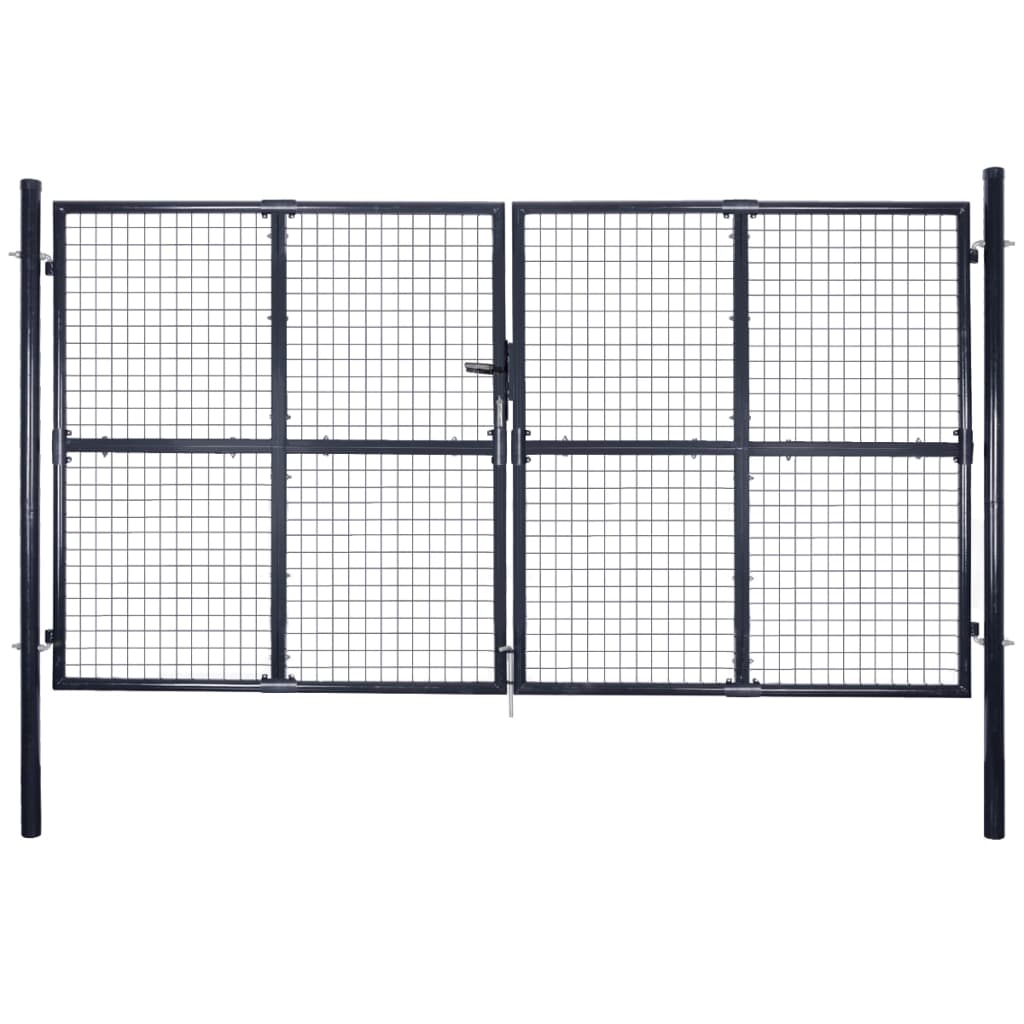 Verkkoportti Puutarhaan Galvanoitu Teräs 300X200 Cm Harmaa