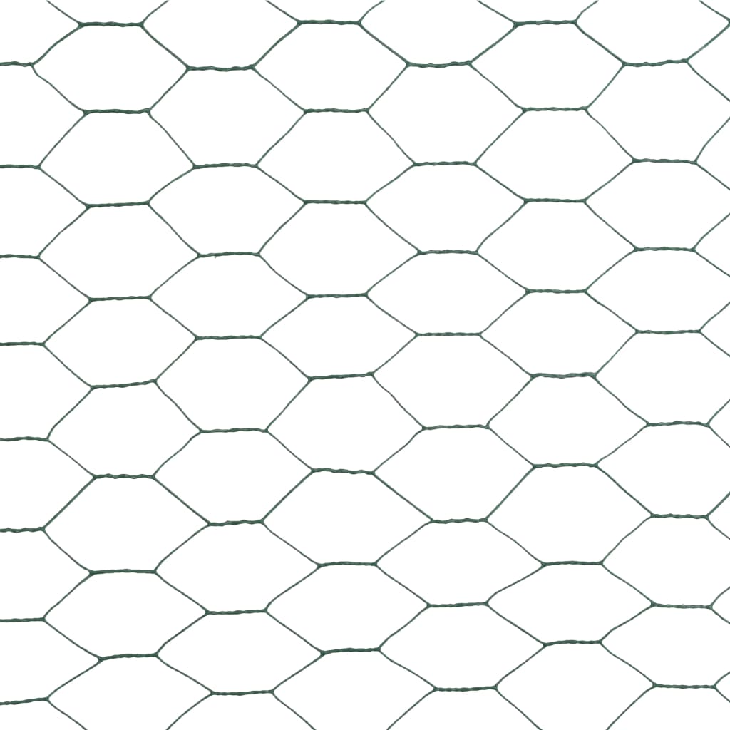 Kanaverkko Teräs Pvc Pinnoitteella 25X1,2 M Vihreä