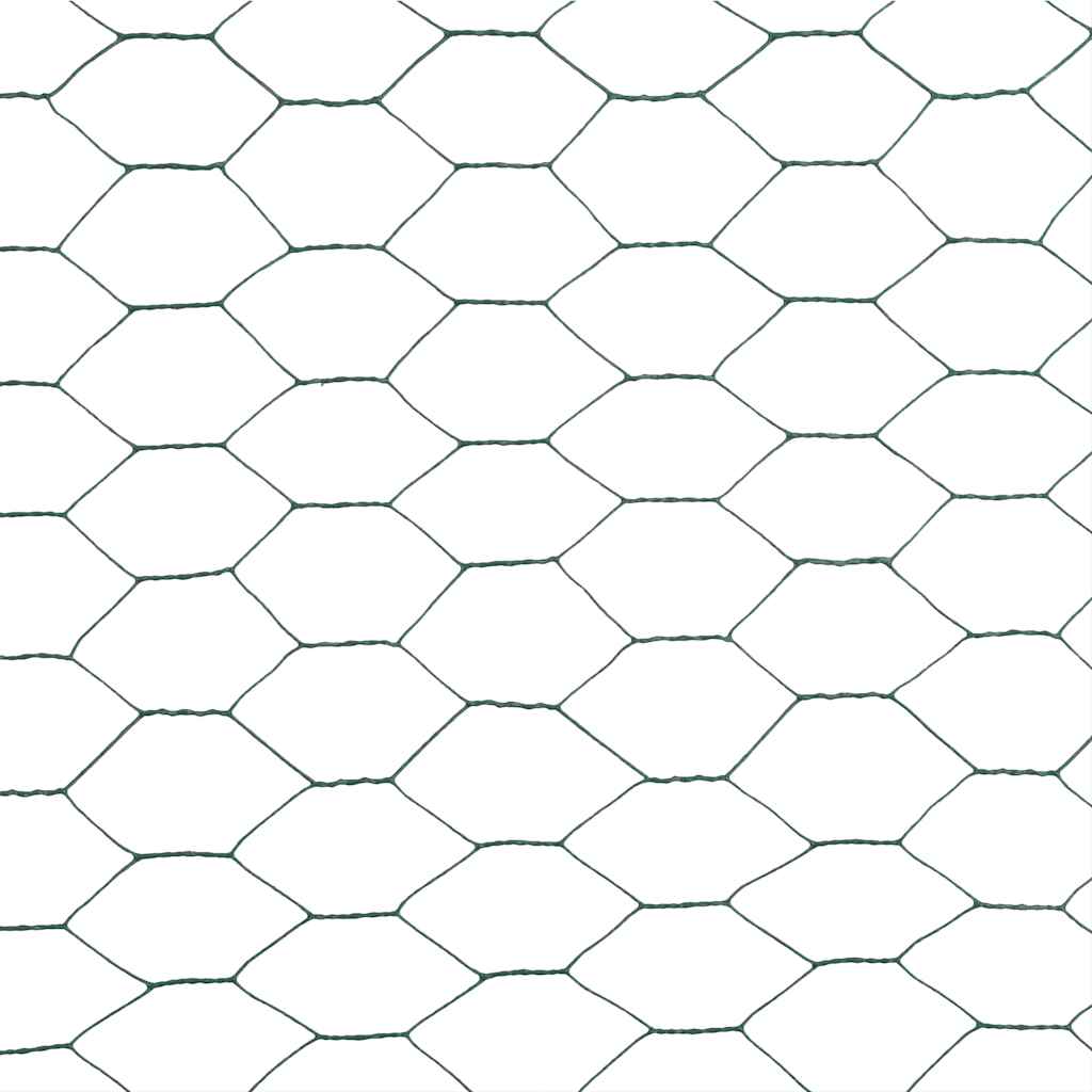 Kanaverkko Teräs Pvc Pinnoitteella 25X1,5 M Vihreä