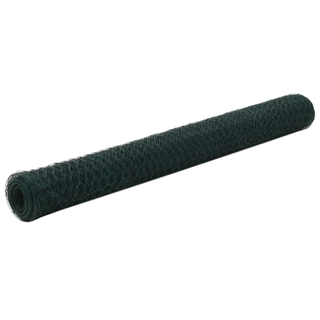 Kanaverkko Teräs Pvc Pinnoitteella 25X1,2 M Vihreä
