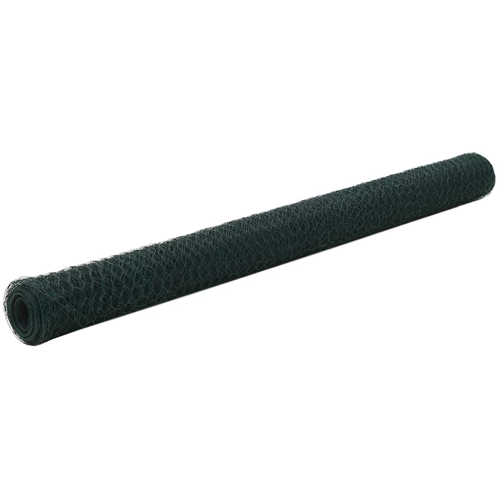 Kanaverkko Teräs Pvc Pinnoitteella 25X1,5 M Vihreä
