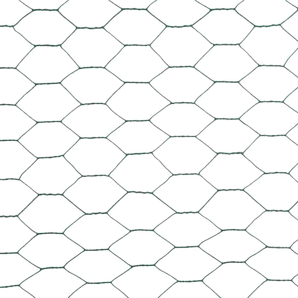 Kanaverkko Teräs Pvc Pinnoitteella 25X1,5 M Vihreä