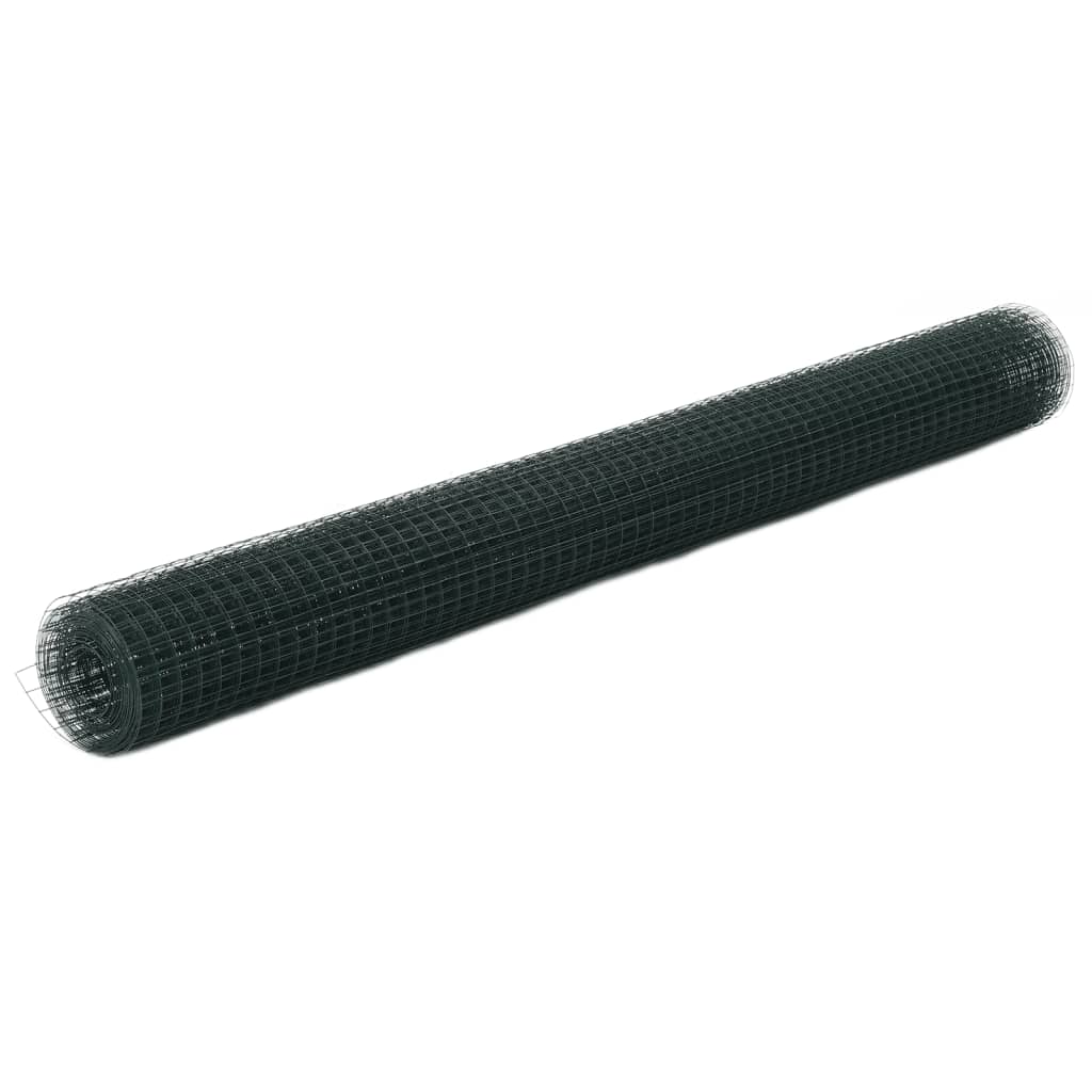 Kanaverkko Teräs Pvc Pinnoitteella 10X1,5 M Vihreä