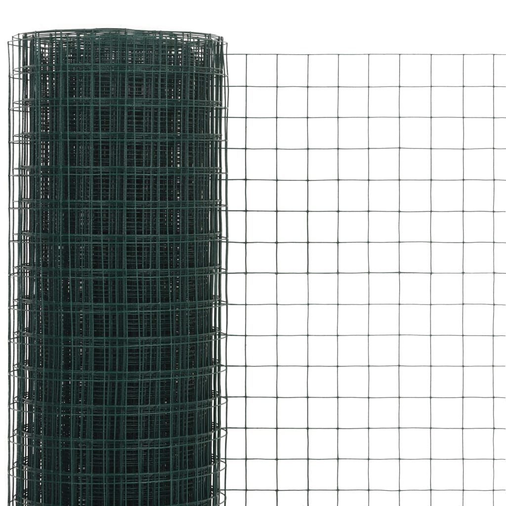Kanaverkko Teräs Pvc Pinnoitteella 25X0,5 M Vihreä