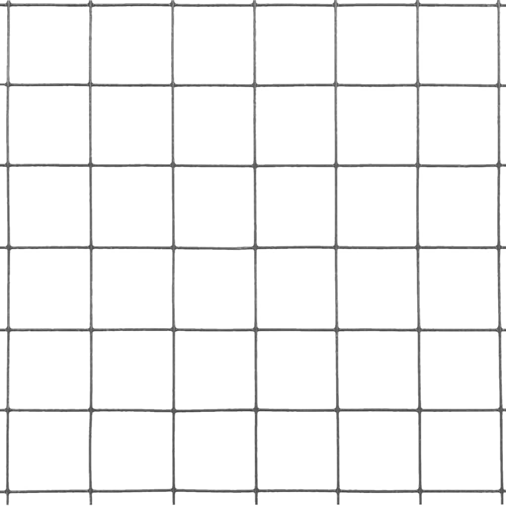 Kanaverkko Teräs Pvc Pinnoitteella 25X1,5 M Harmaa