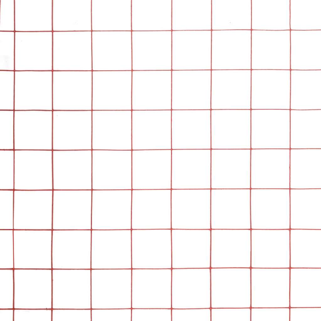 Kanaverkko Teräs Pvc Pinnoitteella 10X1 M Punainen