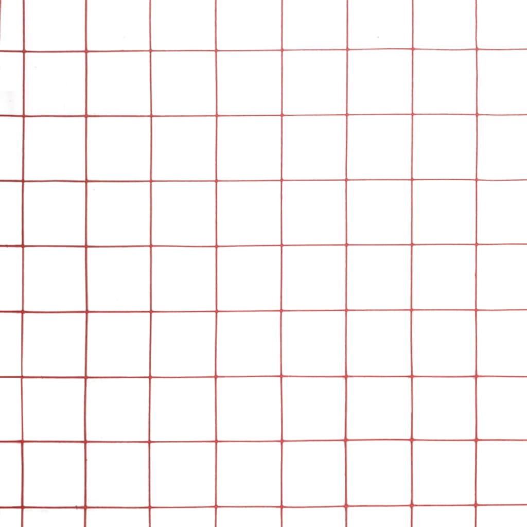Kanaverkko Teräs Pvc Pinnoitteella 25X1 M Punainen