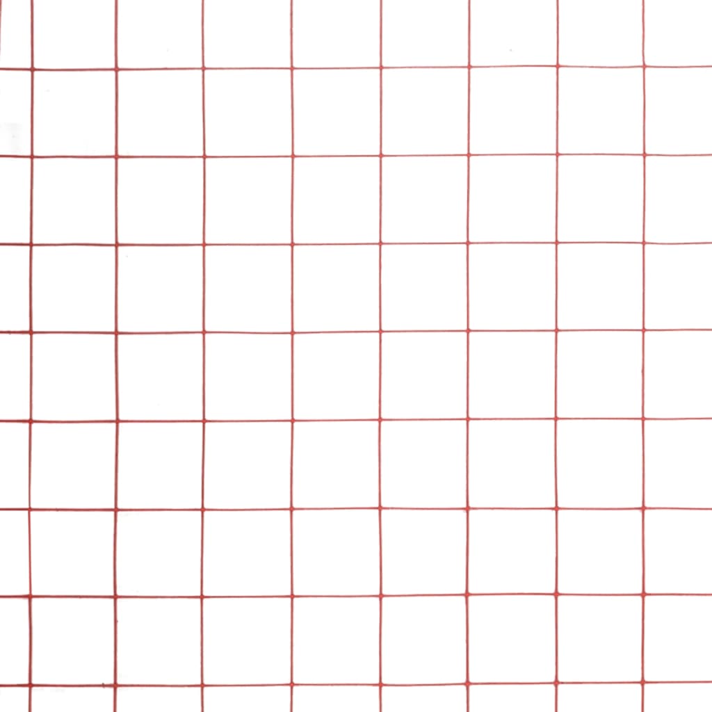 Kanaverkko Teräs Pvc Pinnoitteella 25X0,5 M Punainen