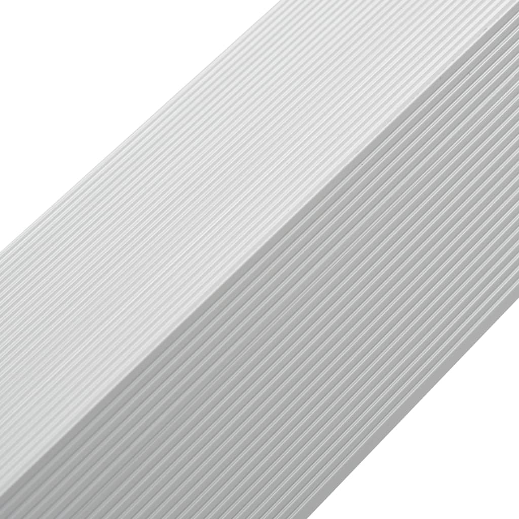 Reunuslauta 5 Kpl Alumiini 170 Cm Hopea