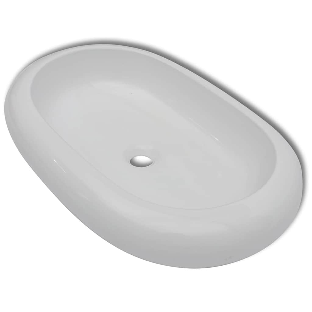 Pesuallas Ja Hana Keramiikka Soikea Valkoinen