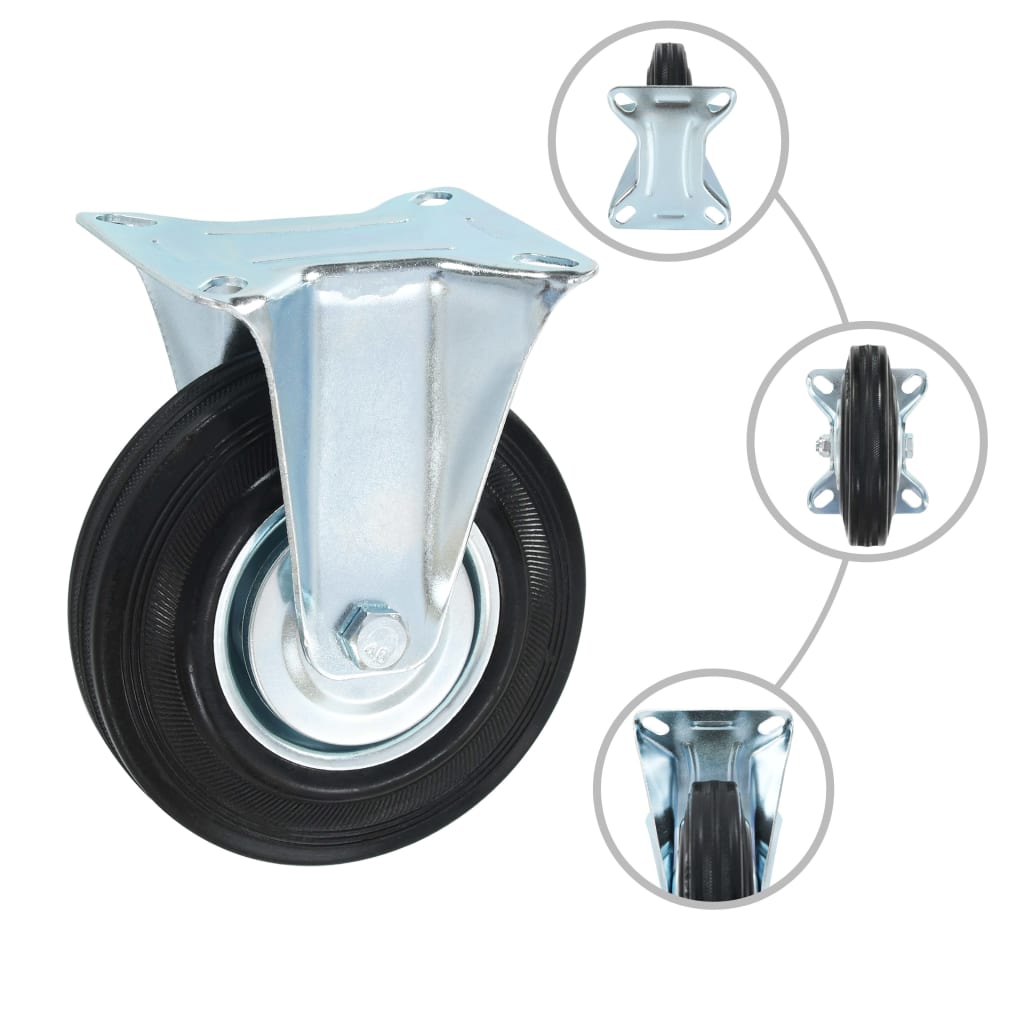 Rullapyörät Kiinteät 4 Kpl 125 Mm
