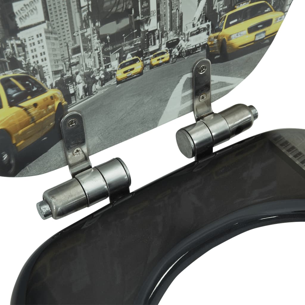 Wc-Istuin Soft Close Kannella Mdf New York -Kuosi