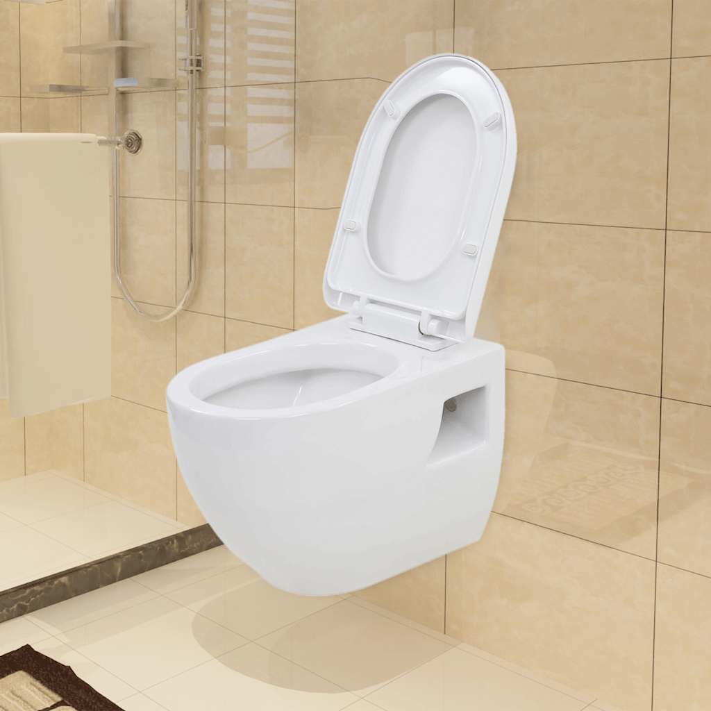 Seinään Kiinnitettävä Wc Ja Piilotettu Säiliö Keramia Valkoinen