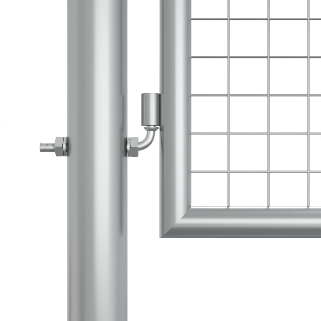 Puutarhan Portti Galvanoitu Teräs 400X125 Cm Hopea