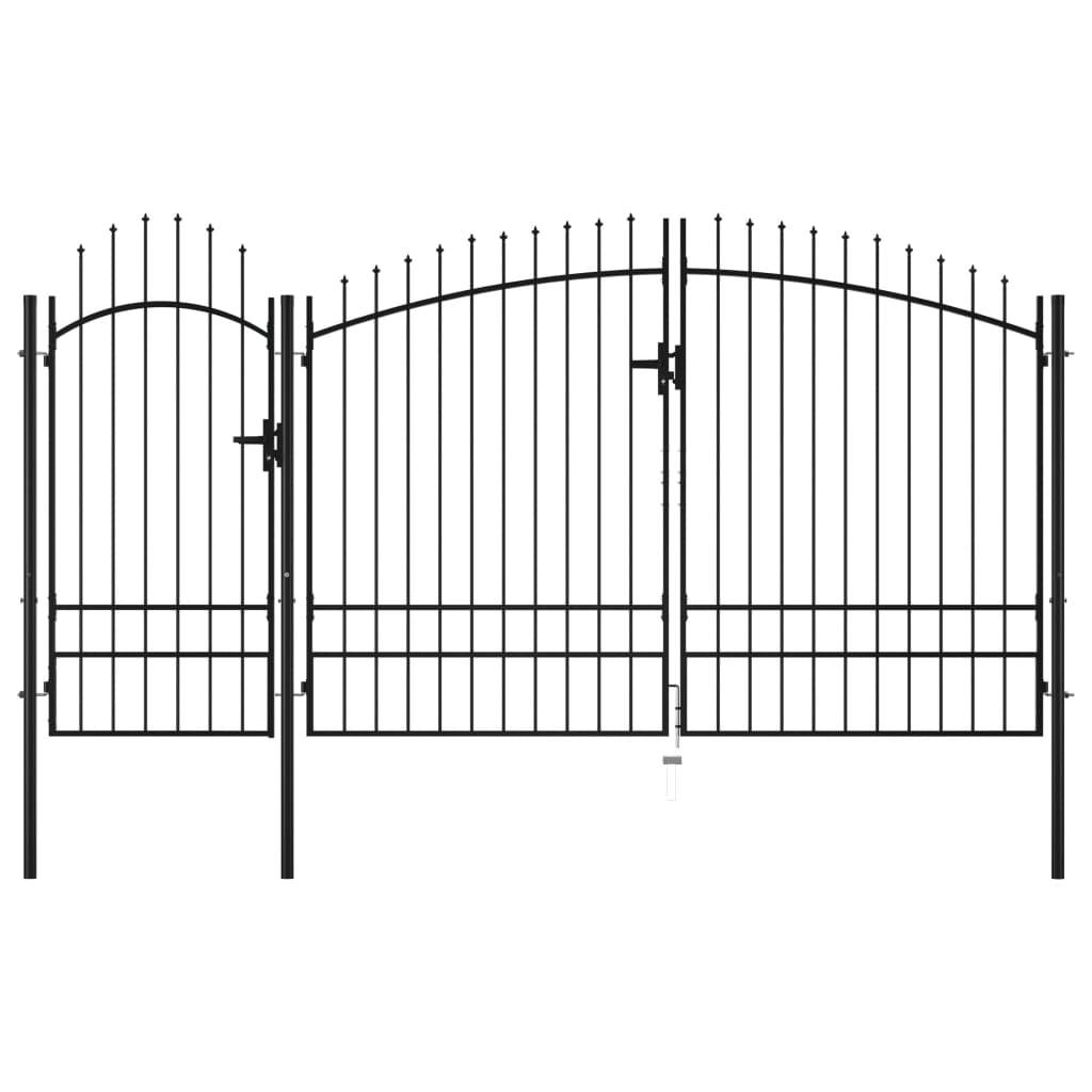 Puutarhan Portti Woerden Teräs 1,95X4 M Musta
