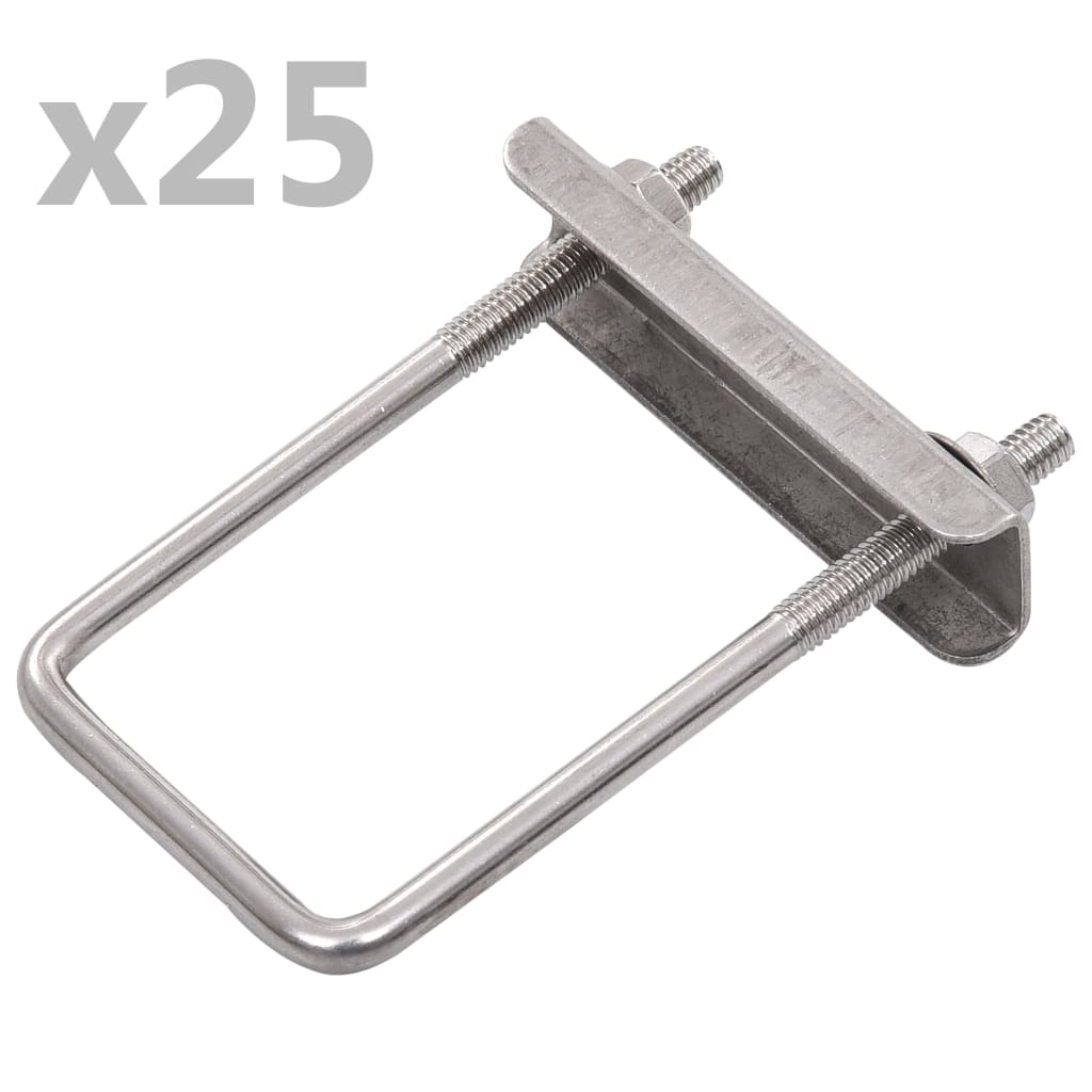 Aitatolpan U-Liitin 60X40 Mm 25 Sarjaa