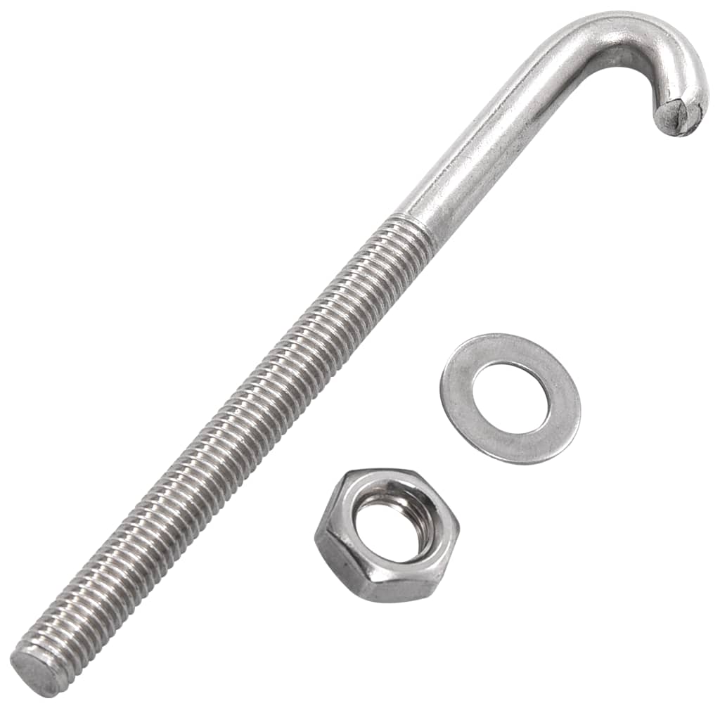 Ankkuroitu J-Pultti Mutteri Ja Aluslevy M8X120 Mm 25 Sarjaa