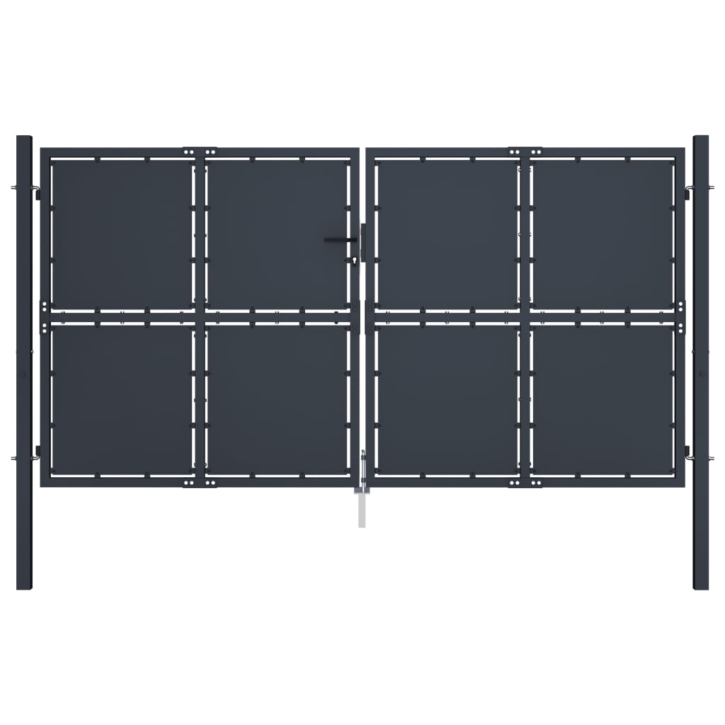 Puutarhan Portti Teräs 300X175 Cm Antrasiitti