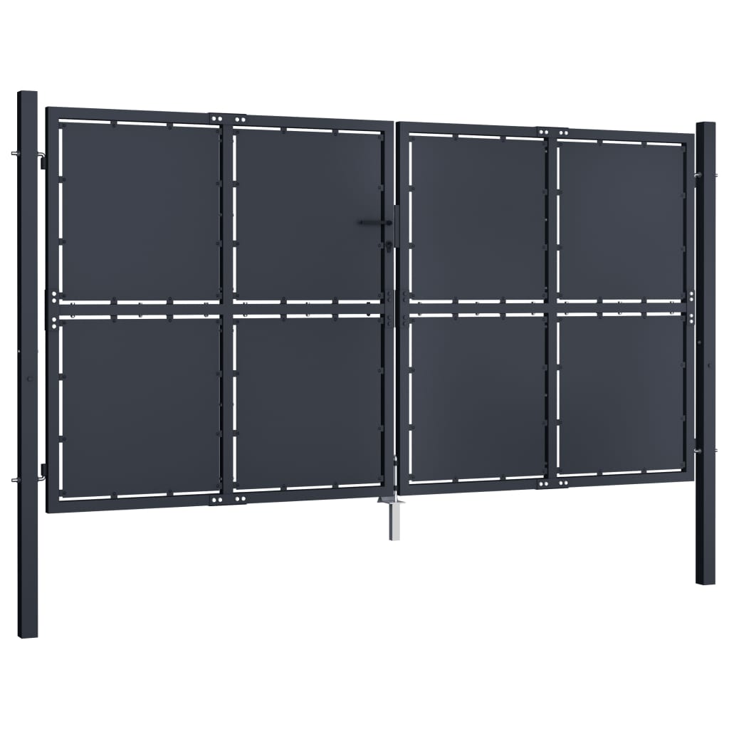 Puutarhan Portti Teräs 300X200 Cm Antrasiitti