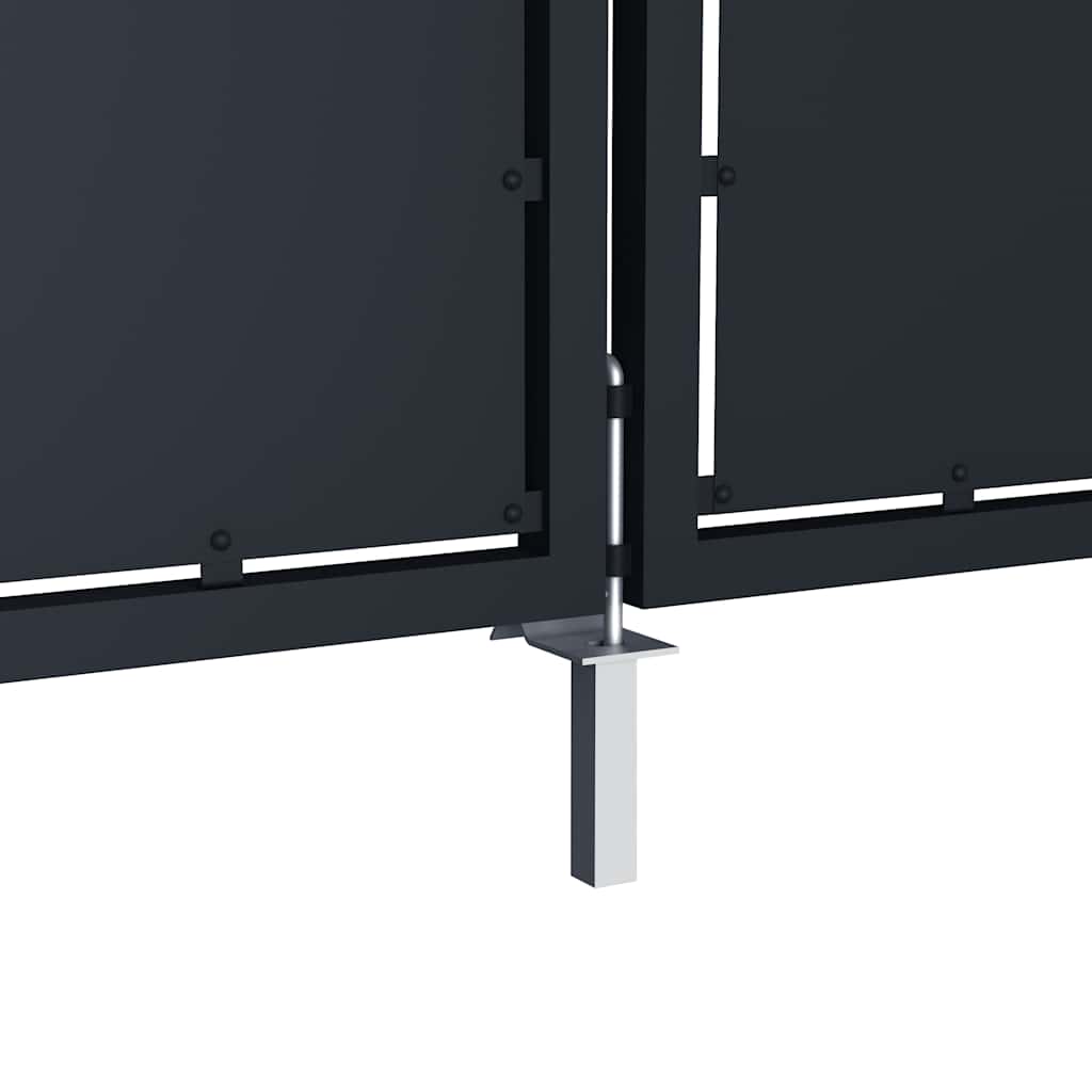 Puutarhan Portti Teräs 350X75 Cm Antrasiitti