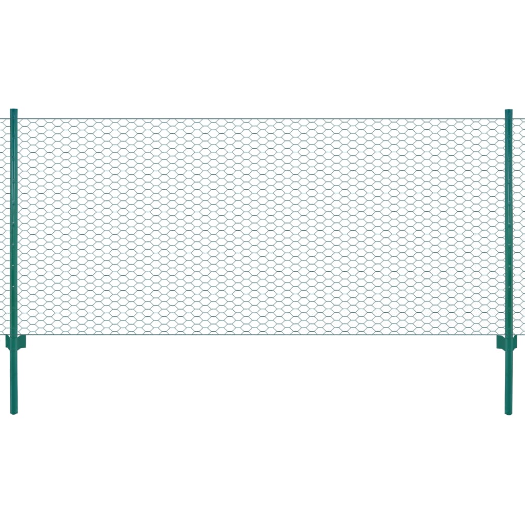 Verkkoaita Tolpilla Teräs 25X0,75 M Vihreä
