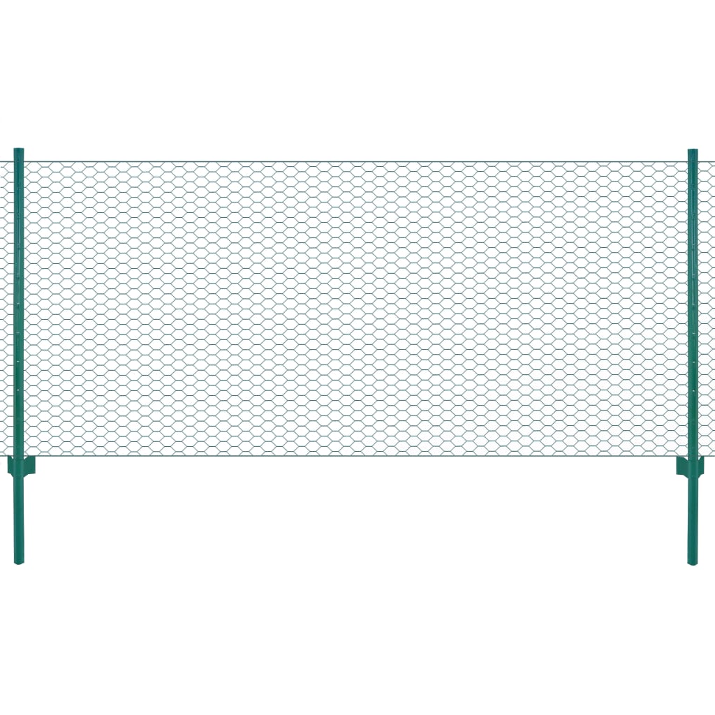 Verkkoaita Tolpilla Teräs 25X0,75 M Vihreä