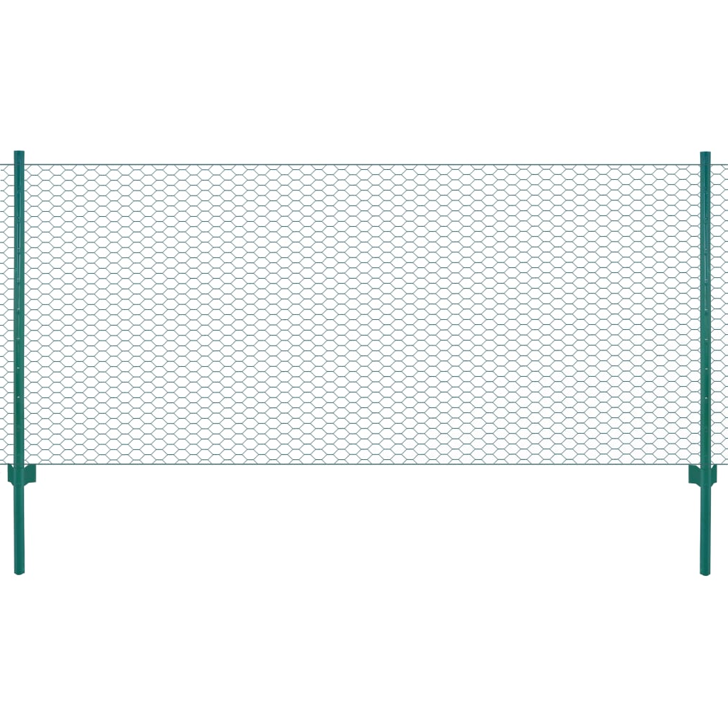 Verkkoaita Tolpilla Teräs 25X0,75 M Vihreä