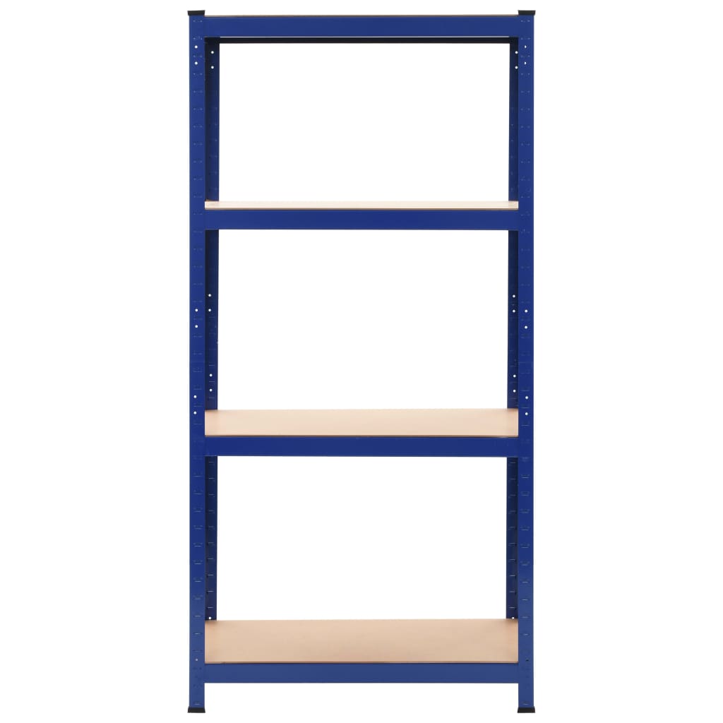 Varastohyllyt 2 Kpl Sininen 80X40X160 Cm Teräs Ja Mdf