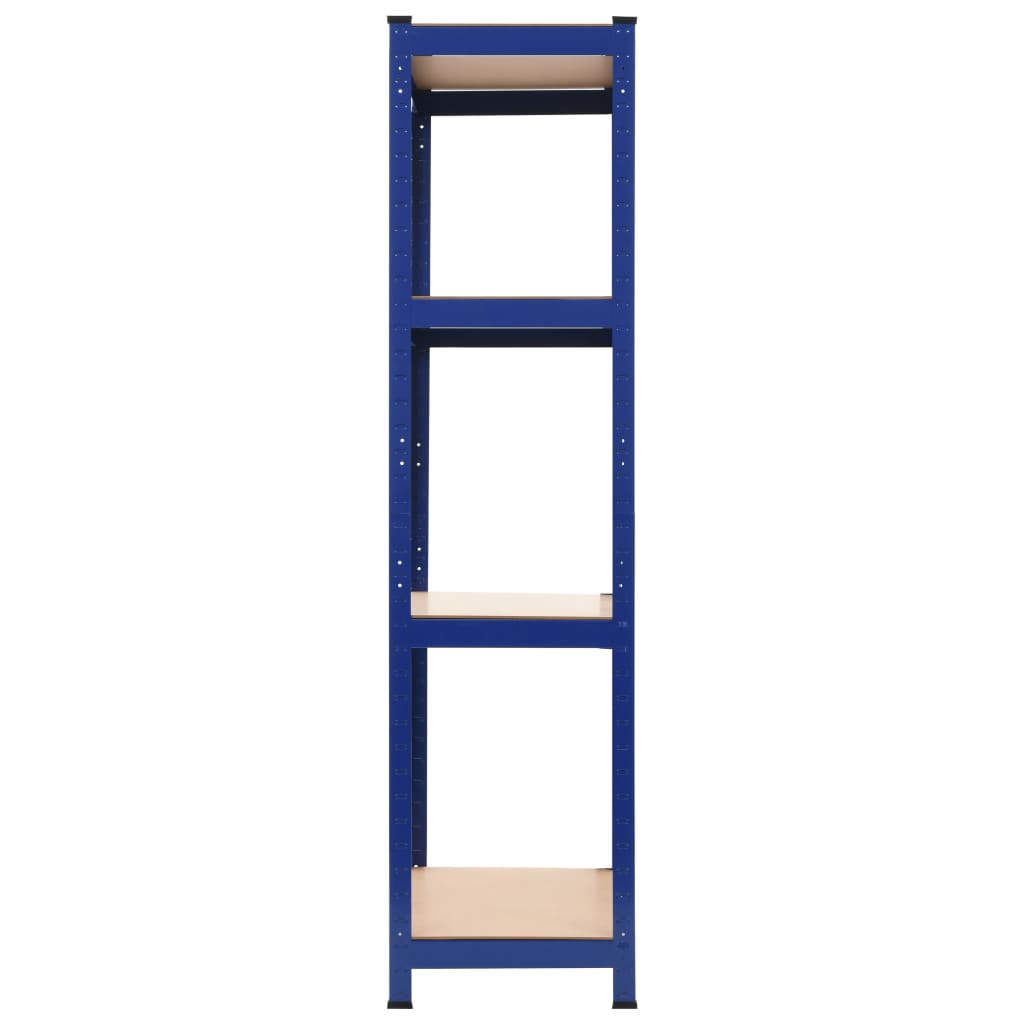 Varastohyllyt 2 Kpl Sininen 80X40X160 Cm Teräs Ja Mdf