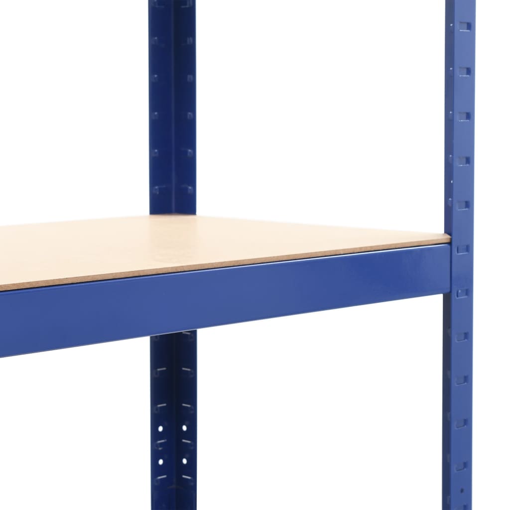 Varastohyllyt 2 Kpl Sininen 80X40X160 Cm Teräs Ja Mdf
