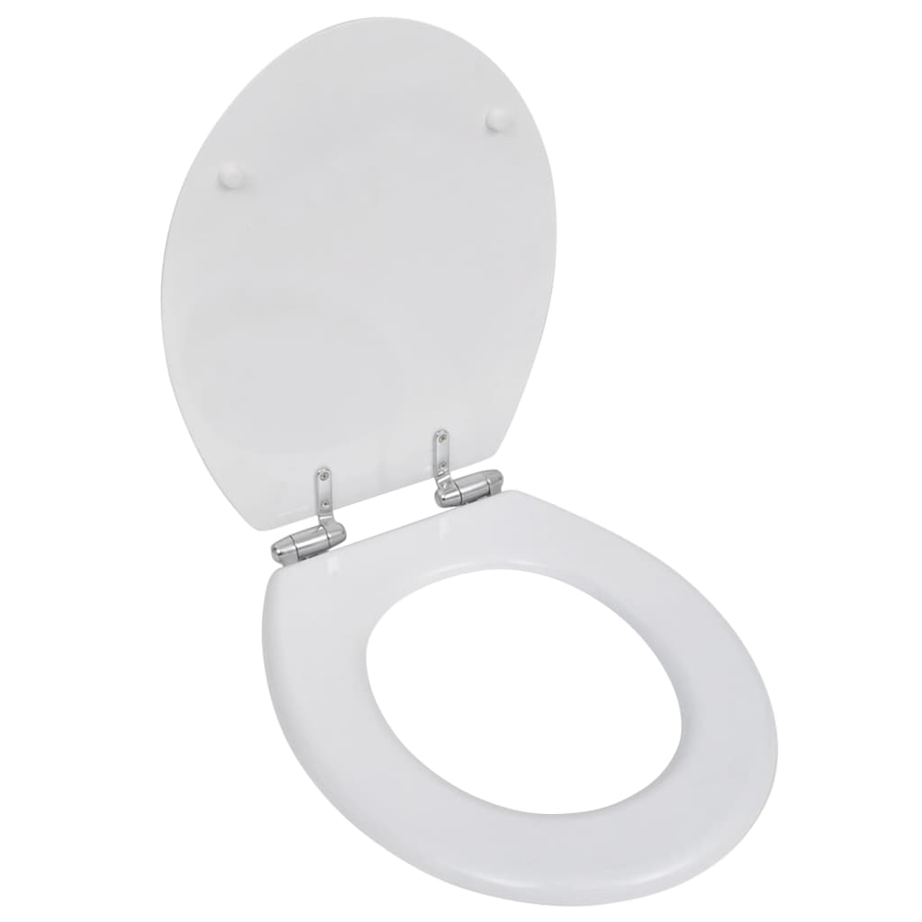 Wc-Istuimet Soft-Close Kansilla 2 Kpl Mdf Valkoinen