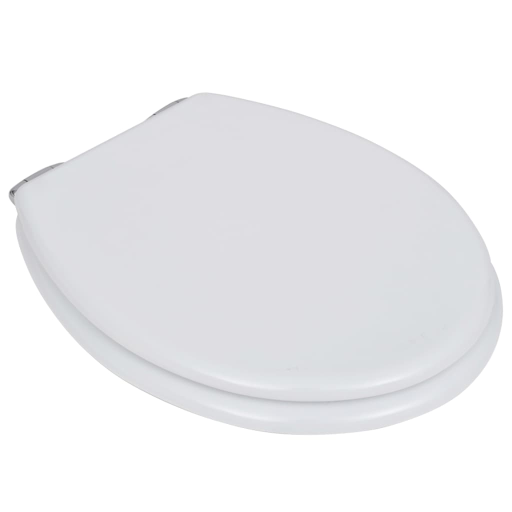 Wc-Istuimet Soft-Close Kansilla 2 Kpl Mdf Valkoinen