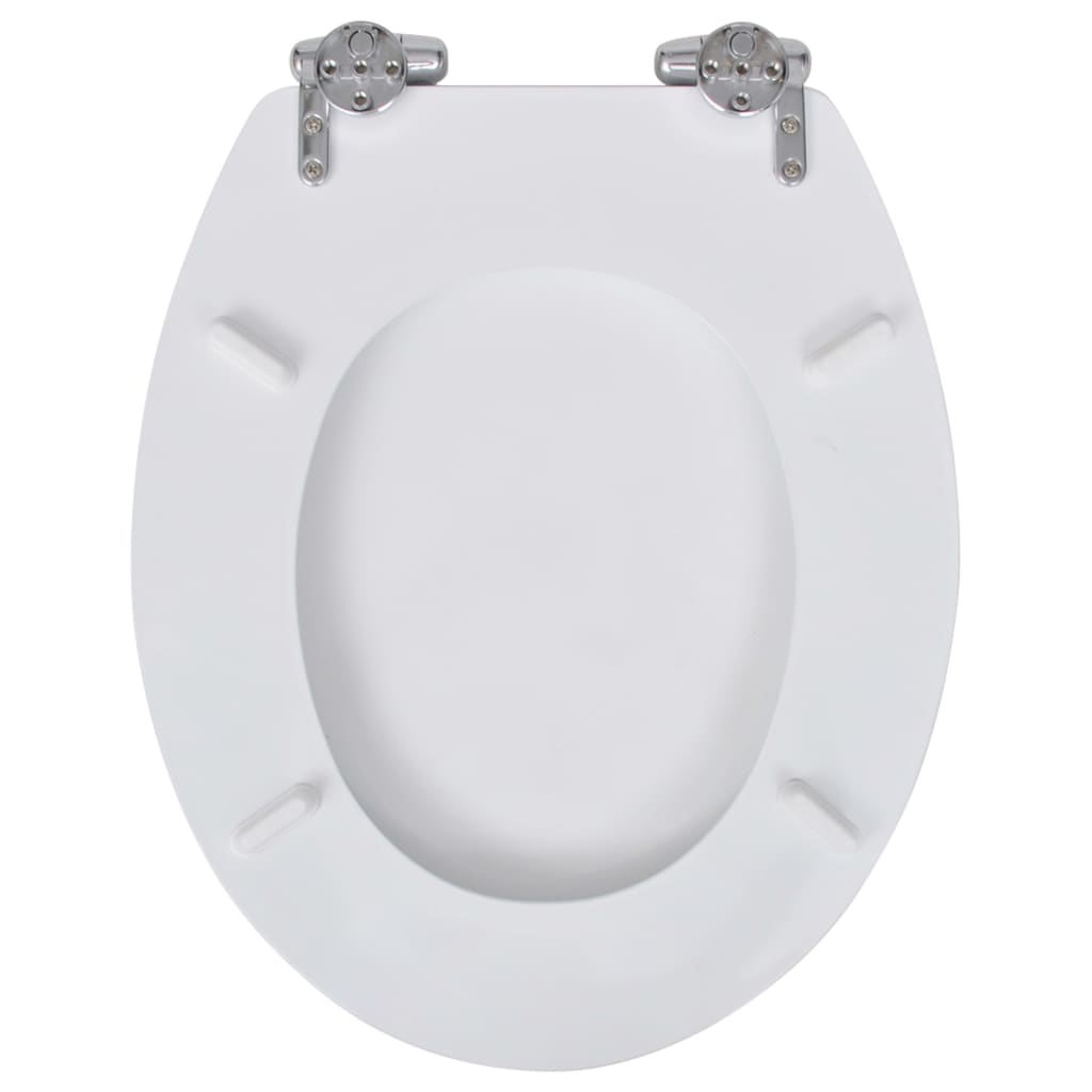 Wc-Istuimet Soft-Close Kansilla 2 Kpl Mdf Valkoinen