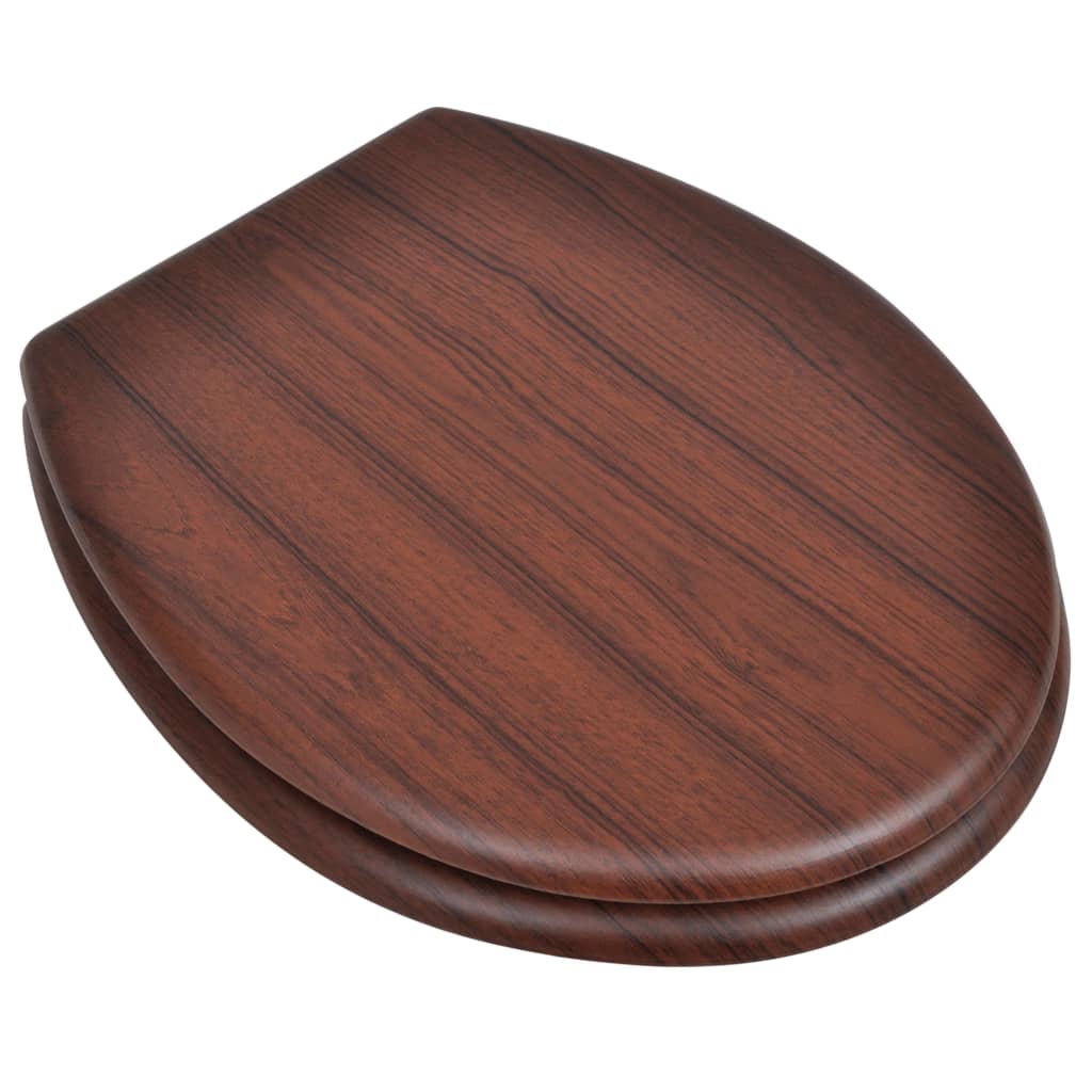 Wc-Istuimet Hard-Close Kansilla 2 Kpl Mdf Ruskea