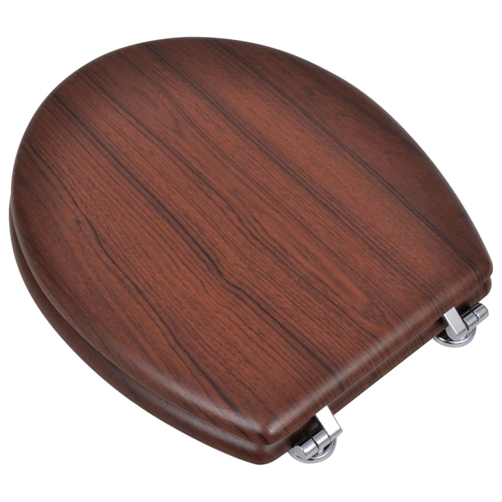 Wc-Istuimet Hard-Close Kansilla 2 Kpl Mdf Ruskea
