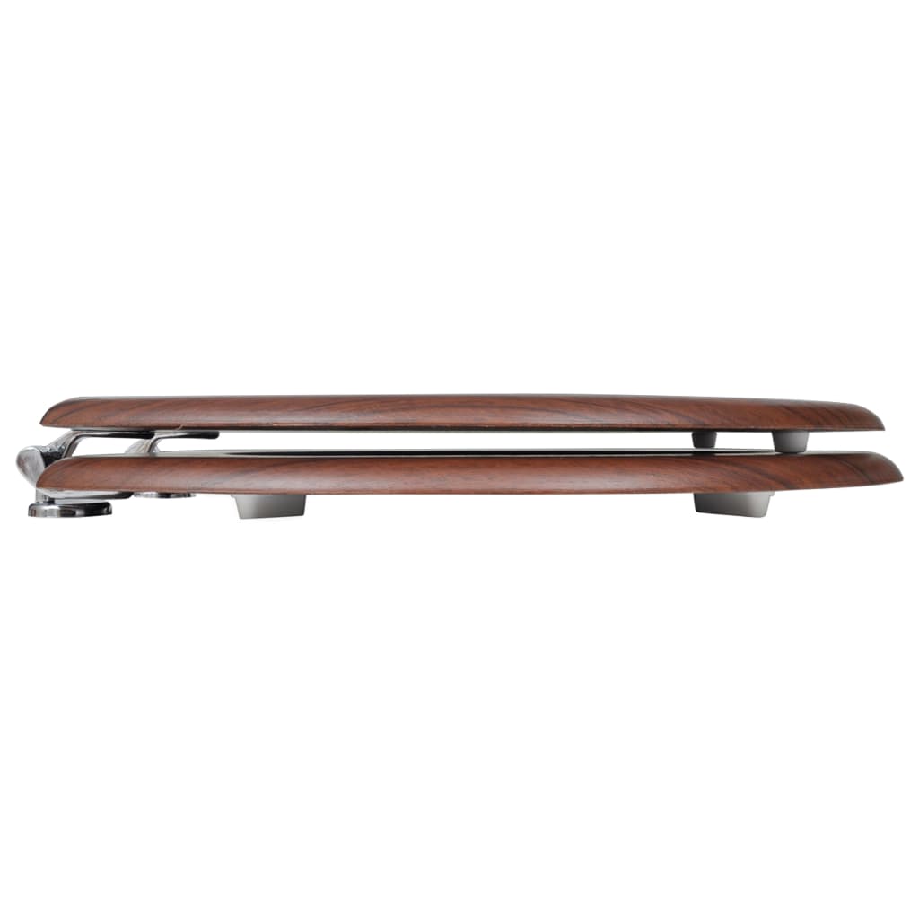 Wc-Istuimet Hard-Close Kansilla 2 Kpl Mdf Ruskea