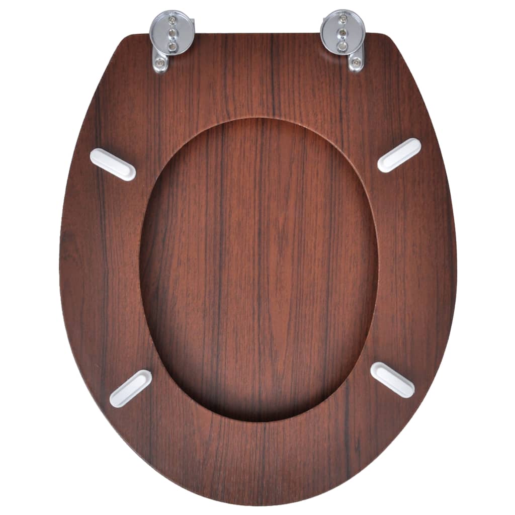 Wc-Istuimet Hard-Close Kansilla 2 Kpl Mdf Ruskea