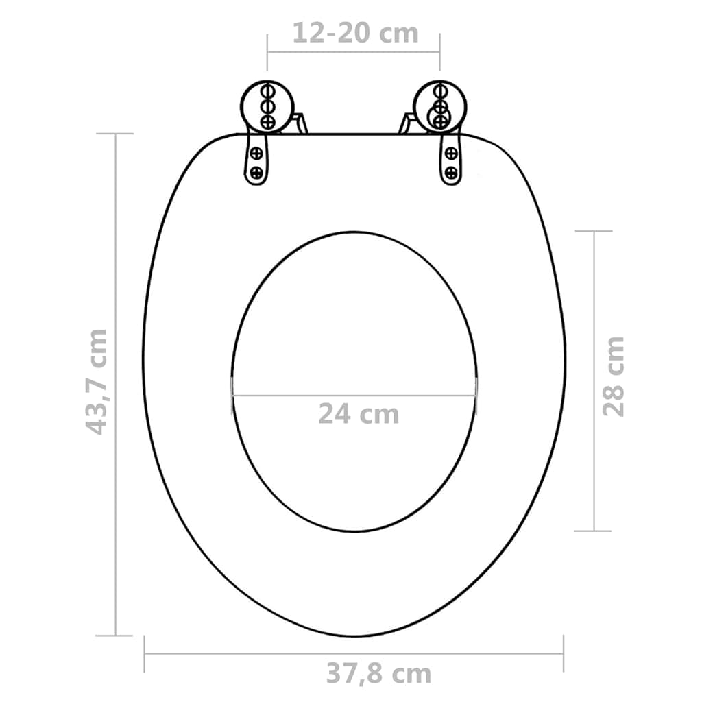 Wc-Istuimet Hard-Close Kansilla 2 Kpl Mdf Delfiini
