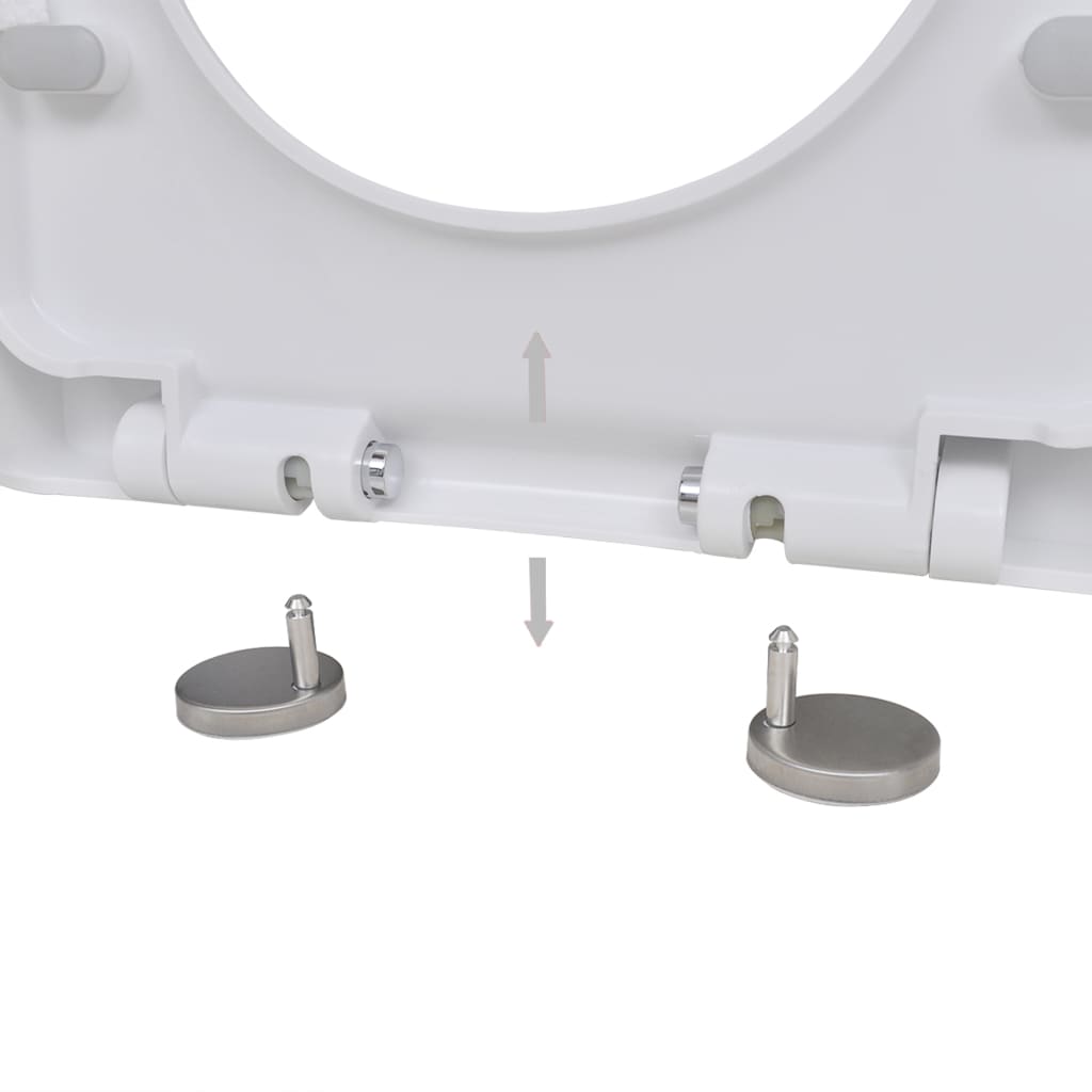Wc-Istuimet Soft-Close Kansilla 2 Kpl Muovi Valkoinen