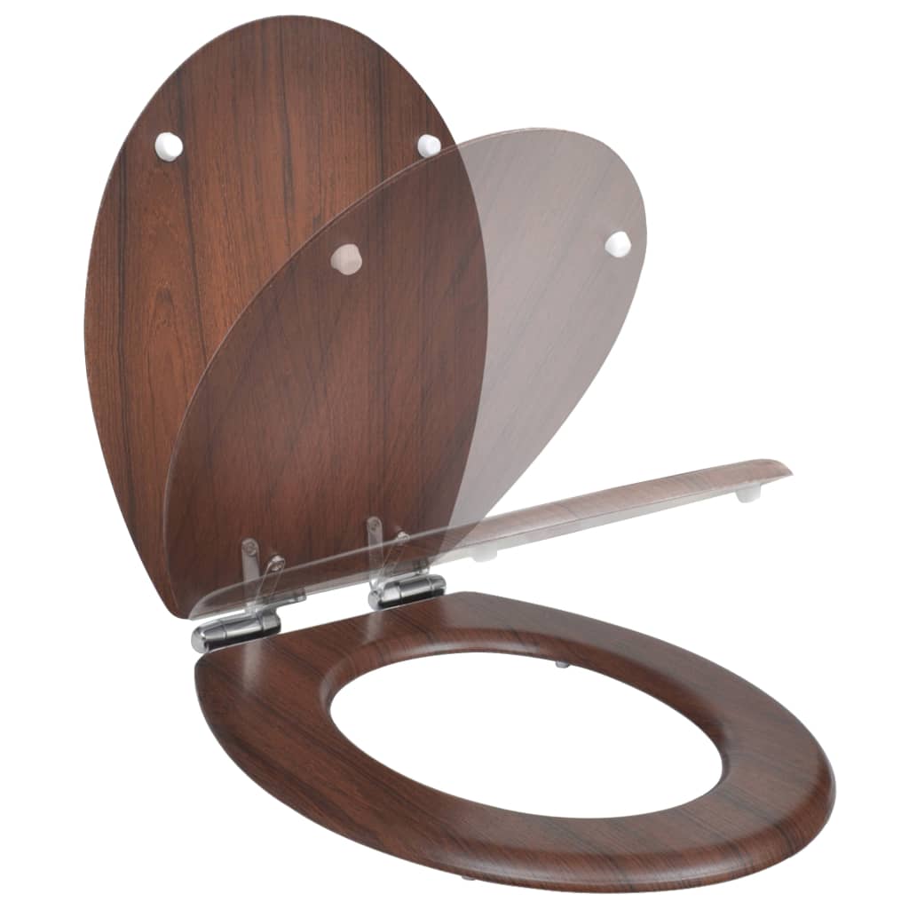 Wc-Istuin Soft Close Mdf Yksinkertainen Muotoilu Ruskea